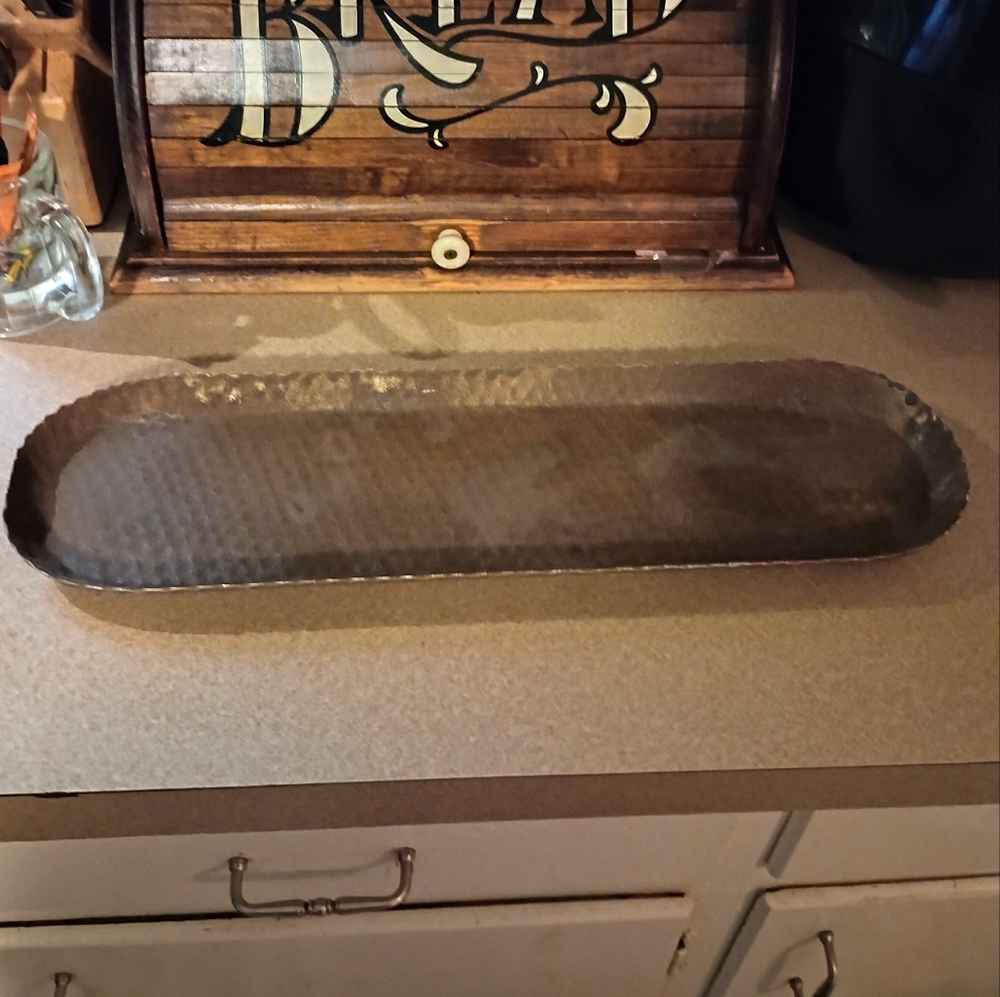 Long Metal Food Safe Serving Tray